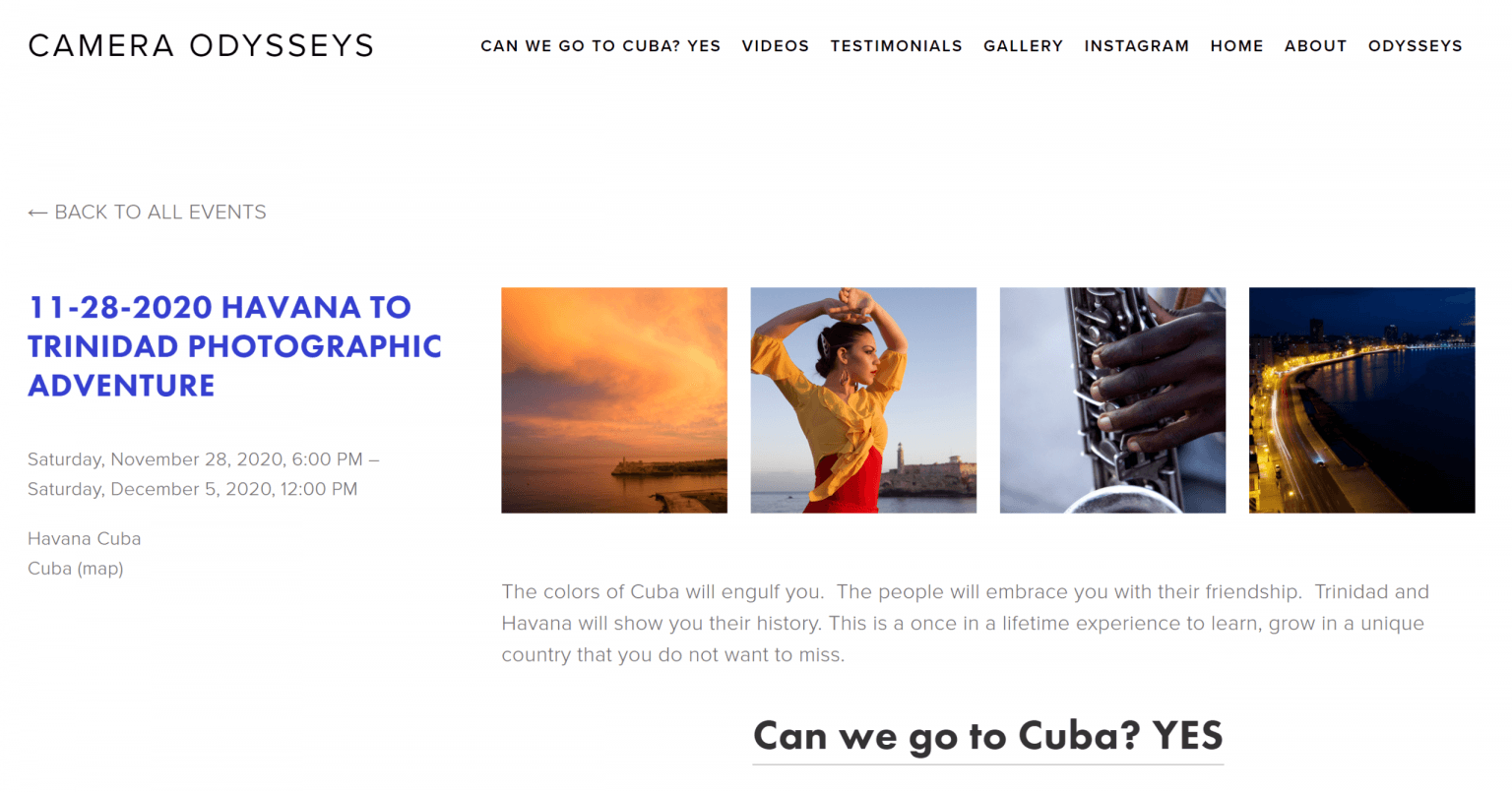 Havana to Trinidad Photographic Adventure